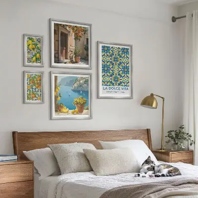 Set di quadri incorniciati con fiori di agrumi della costiera amalfitana