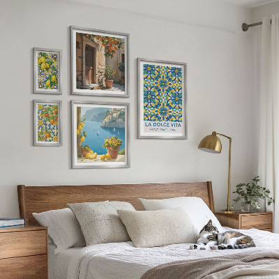 Set di quadri incorniciati fiori di agrumi italiani della Amalfi