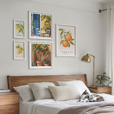 Set di 5 quadri Stile rustico fruttato italiano