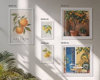 Set di 5 quadri Stile rustico fruttato italiano