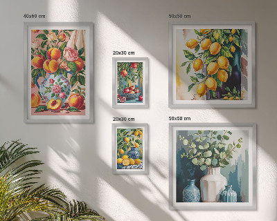 Set di quadri incorniciati Composizioni floreali fruttate