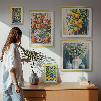 Set di quadri incorniciati Composizioni floreali fruttate