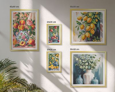 Set di quadri incorniciati Composizioni floreali fruttate