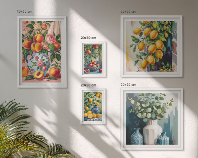 Set di quadri incorniciati Composizioni floreali fruttate