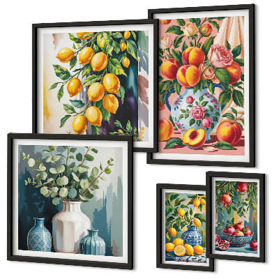 Set di quadri incorniciati Composizioni floreali fruttate
