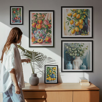 Set di quadri incorniciati Composizioni floreali fruttate