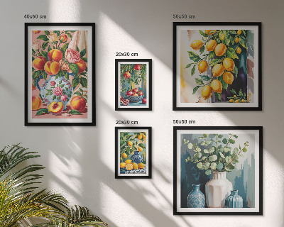 Set di quadri incorniciati Composizioni floreali fruttate