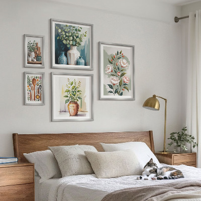 Set di quadri incorniciati Eleganti decorazioni vegetali per la cucina.