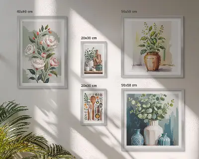 Set di quadri incorniciati decorazioni vegetali eleganti per la cucina
