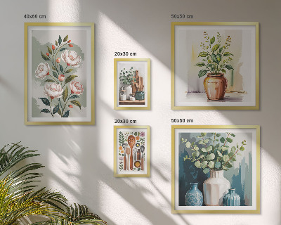 Set di quadri incorniciati Eleganti decorazioni vegetali per la cucina.