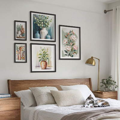 Set di quadri incorniciati Eleganti decorazioni vegetali per la cucina.