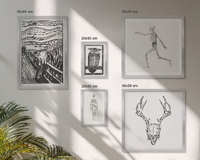 Polittico con cornice arte surrealista natura uomo