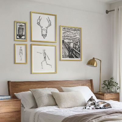 Polittico con cornice arte surrealista natura uomo