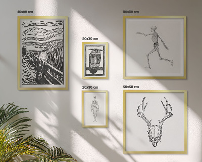 Polittico con cornice arte surrealista natura uomo
