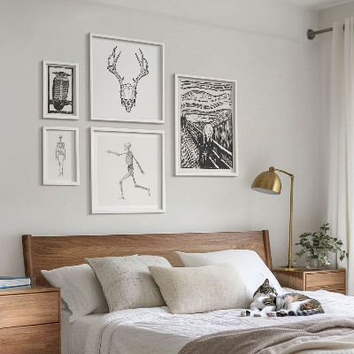 Polittico con cornice arte surrealista natura uomo