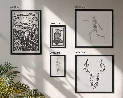 Polittico con cornice arte surrealista natura uomo