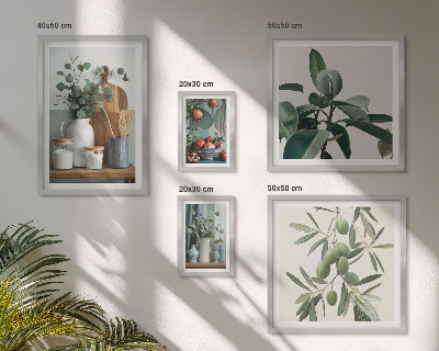 Set di 5 quadri Piante scandinave naturali