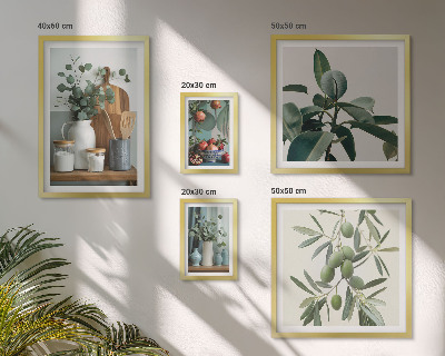 Set di 5 quadri Piante scandinave naturali