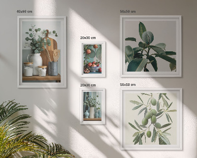 Set di 5 quadri Piante scandinave naturali