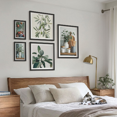 Set di 5 quadri Piante scandinave naturali