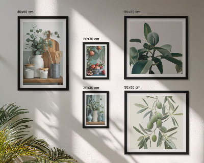 Set di 5 quadri Piante scandinave naturali