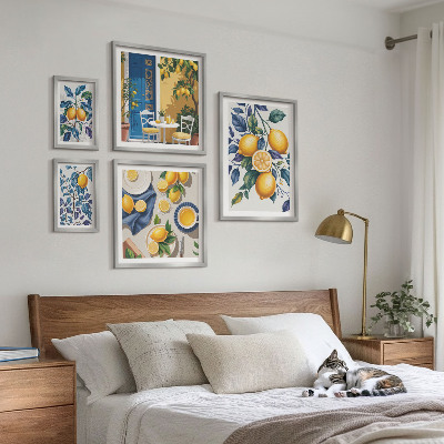 Set di quadri incorniciati Cucina provenzale agli agrumi