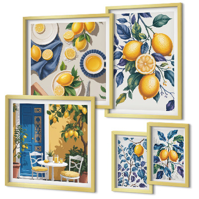 Set di quadri incorniciati Cucina provenzale agli agrumi