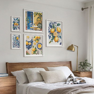 Set di quadri incorniciati Cucina provenzale agli agrumi