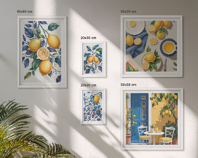 Set di quadri incorniciati Cucina provenzale agli agrumi