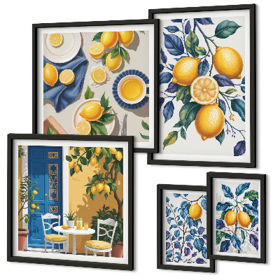 Set di quadri incorniciati Cucina provenzale agli agrumi