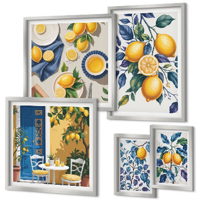 Set di quadri incorniciati Cucina provenzale agli agrumi