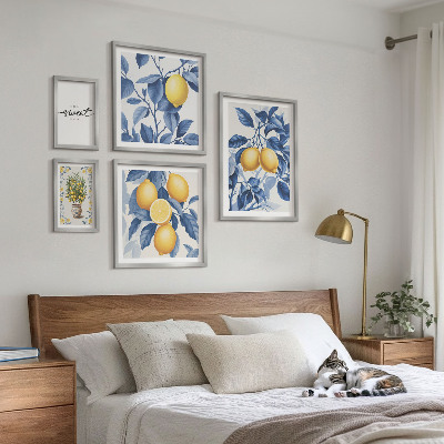 Polittico con cornice Accenti rustici color limone