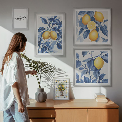 Polittico con cornice Accenti rustici color limone