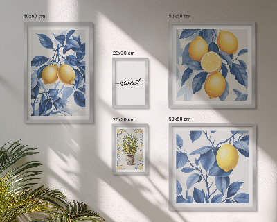 Polittico con cornice Accenti rustici color limone