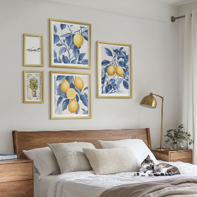 Polittico con cornice Accenti rustici color limone