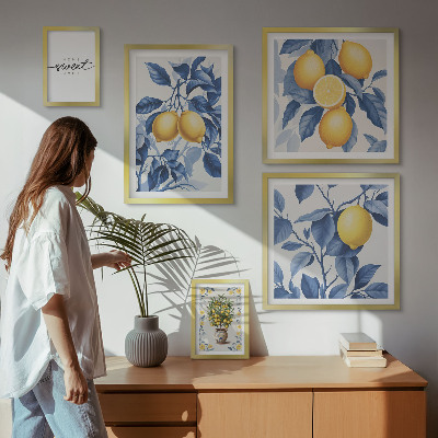 Polittico con cornice Accenti rustici color limone