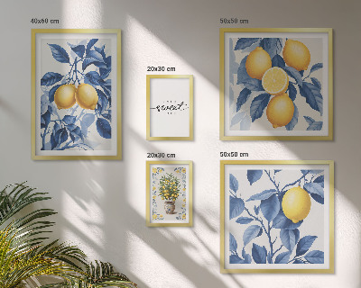 Polittico con cornice Accenti rustici color limone