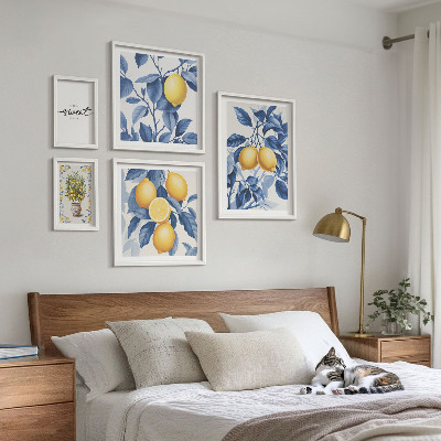 Polittico con cornice Accenti rustici color limone