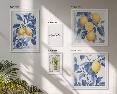 Polittico con cornice Accenti rustici color limone