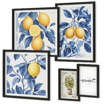 Polittico con cornice Accenti rustici color limone