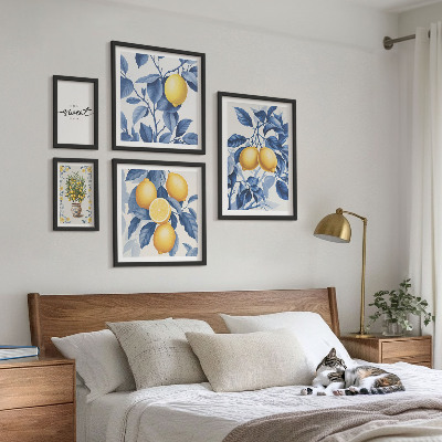Polittico con cornice Accenti rustici color limone