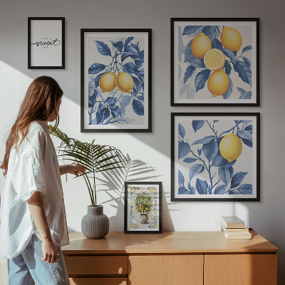 Polittico con cornice Accenti rustici color limone