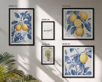 Polittico con cornice Accenti rustici color limone