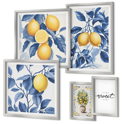Polittico con cornice Accenti rustici color limone