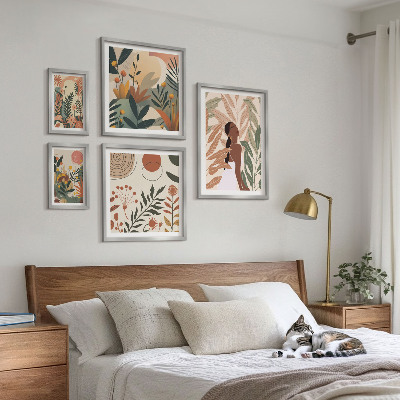 Set di quadri incorniciati Stile boho con figura vegetale