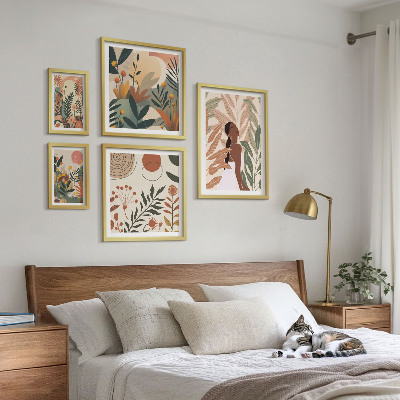 Set di quadri incorniciati Stile boho con figura vegetale