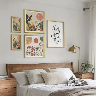 Polittico decorativo per piante con cornice elegante
