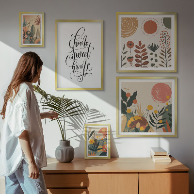 Polittico con cornice Eleganti decorazioni per piante