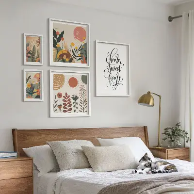 Polittico decorativo per piante con cornice elegante