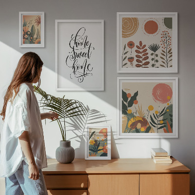 Polittico con cornice Eleganti decorazioni per piante